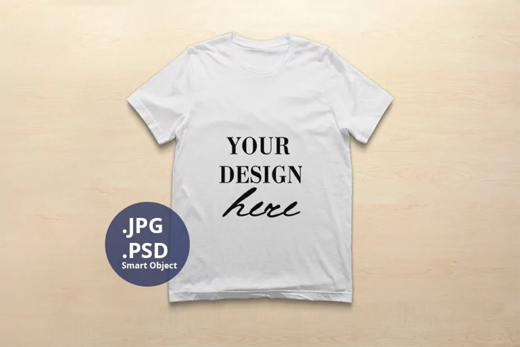 Bella Canvas 3001 T-shirt Mockup Ash, PSD Mockup JPG