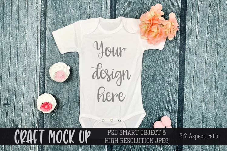 Baby bodysuit all pinks MOCKUP