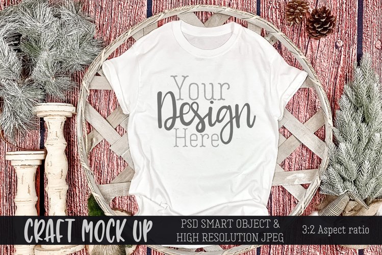 Christmas shirt with gnomes MOCKUP example image 1