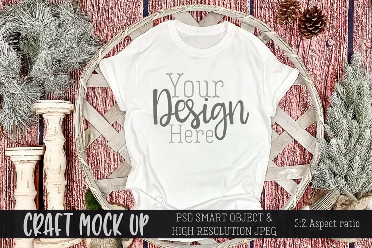 Christmas shirt with gnomes MOCKUP