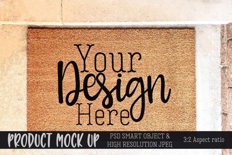 MOCKUP | Front door mat | PSD & JPG