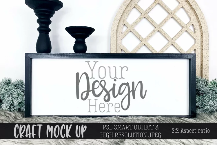 Moody Christmas sign MOCKUP