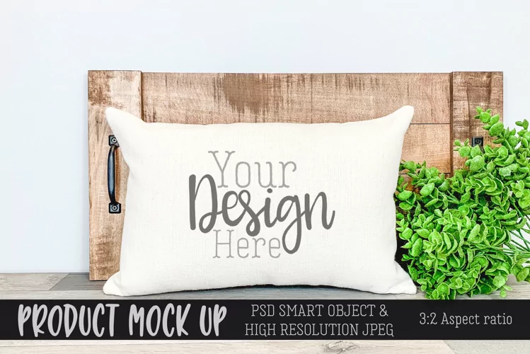 Farmhouse rectangle pillow II MOCK UP | PSD & JPG