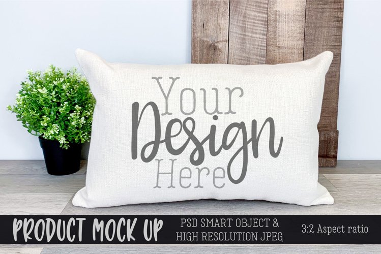 Farmhouse rectangle pillow MOCK UP | PSD & JPG
