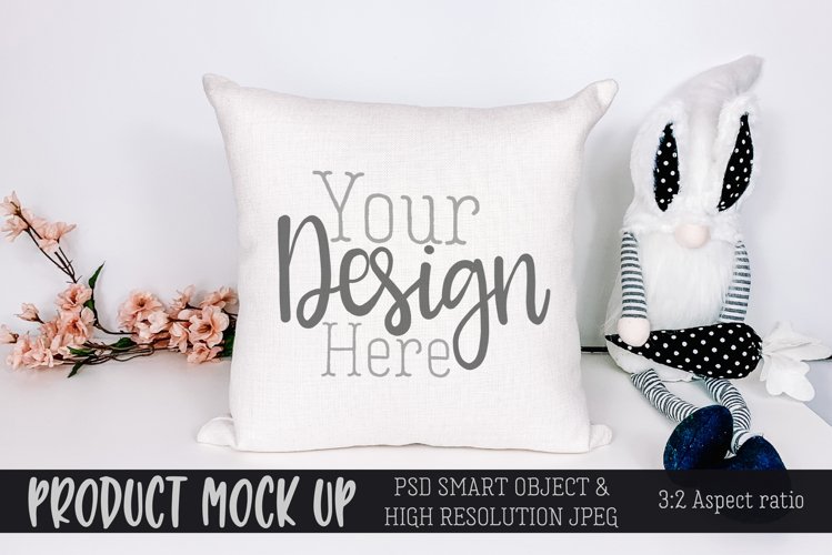 Sublimation square cushion for Easter MOCKUP example image 1