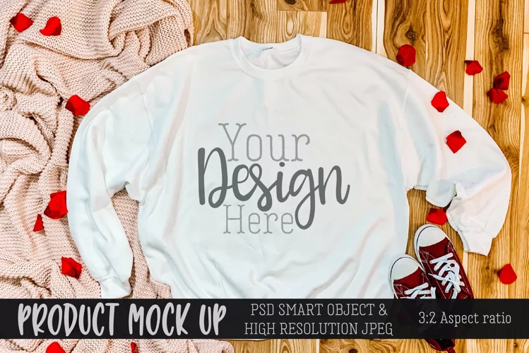 Valentine Plus Size Sweater MOCKUP