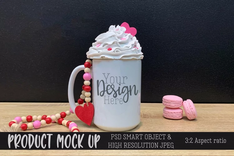 Valentine's sublimation 15oz mug MOCKUP