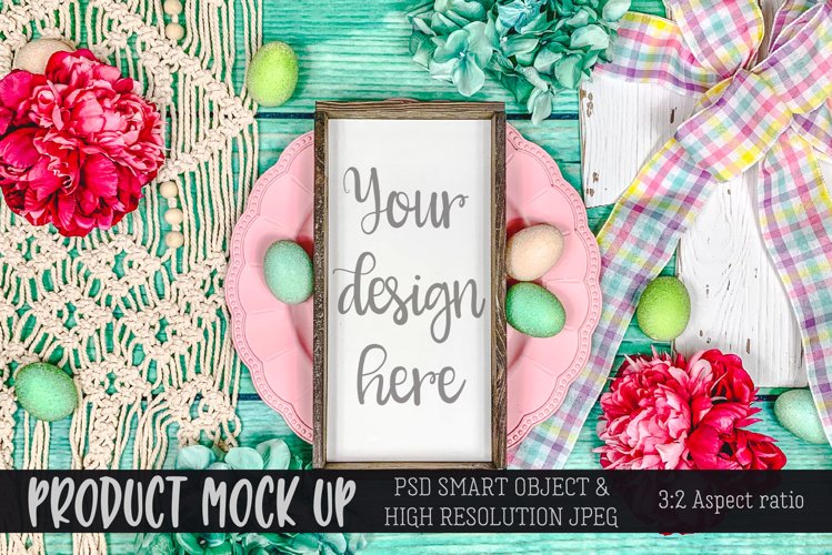 Vertical sign for Easter MOCKUP example image 1