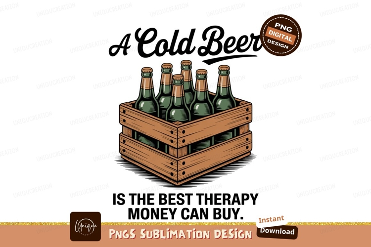 Six Green Bottles In Wooden Crate beer