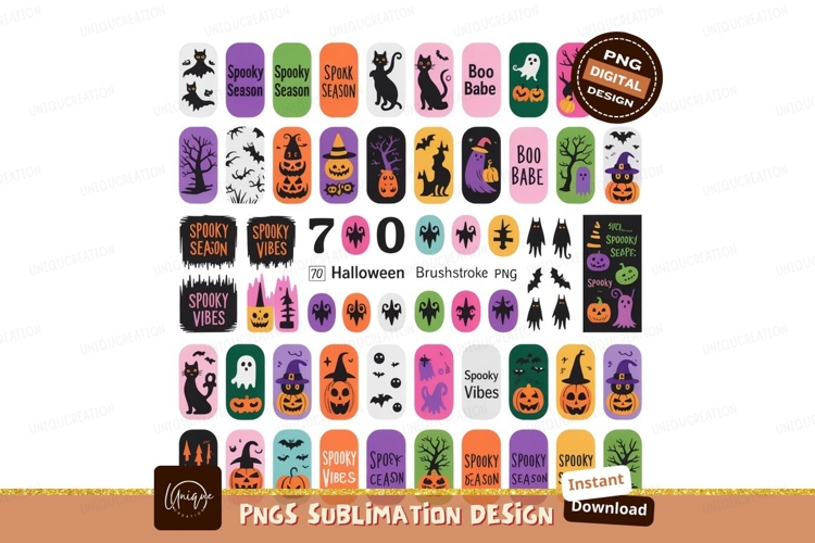 Halloween themed nail art designs spooky pumpkins