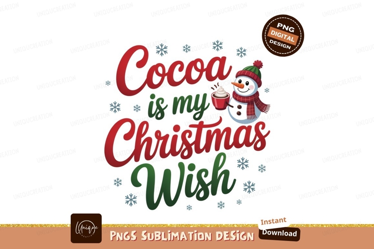 Cocoa Christmas Wish Snowman drink