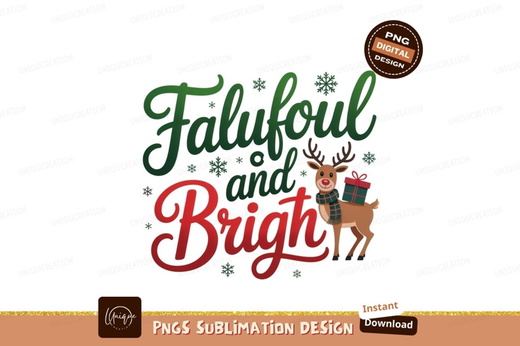 Format: Title: Fabulous and Bright Christmas Reindeer