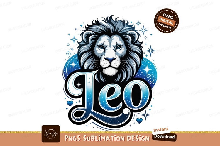 Majestic lion zodiac symbol astrology celestial