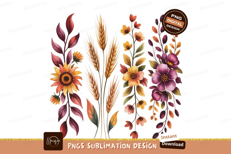 Autumn floral wheat arrangement sunflower daisy