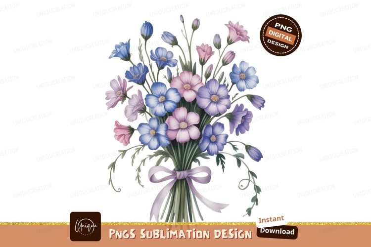 Blue Flowers Clipart Image 19