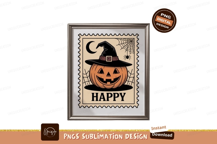 Jackolantern witch hat spiderweb moon halloween