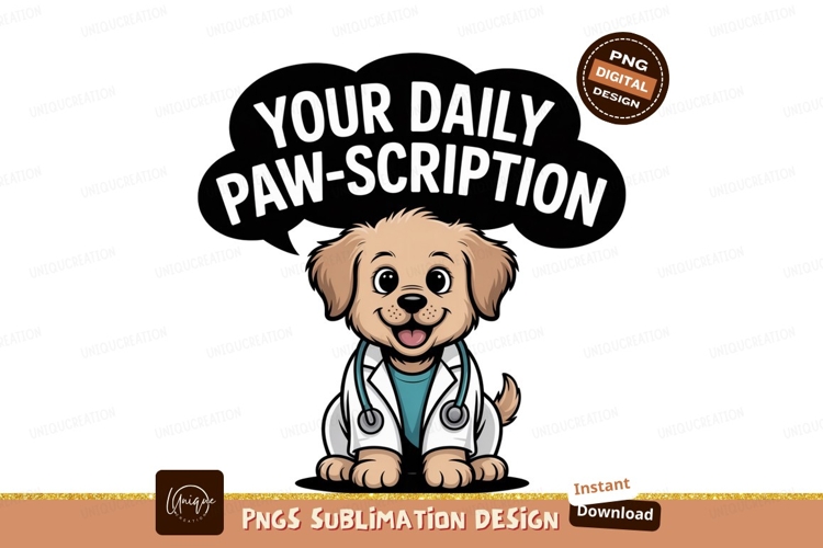 Adorable puppy doctor with stethoscope veterinarian