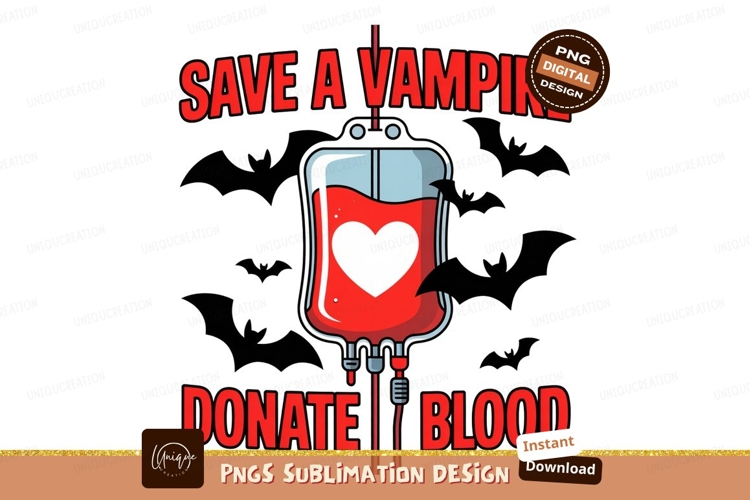 Save Vampire Donate Blood donation heart