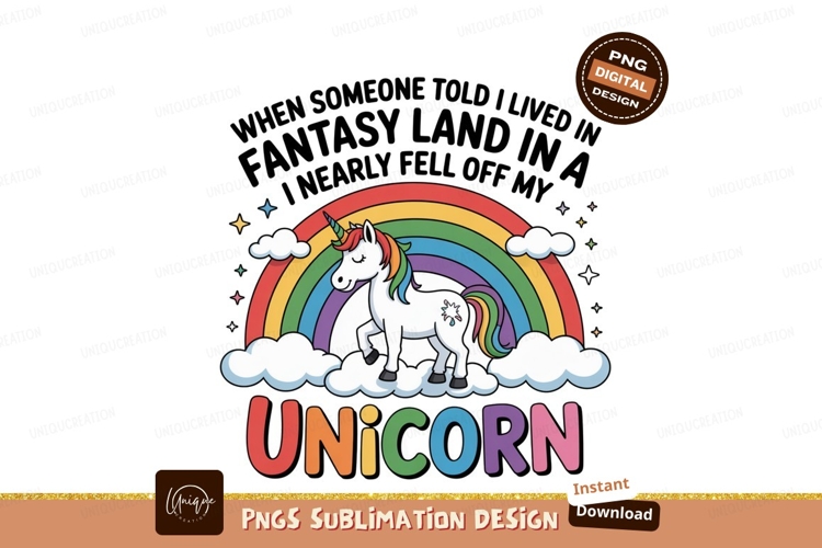 White unicorn rainbow clouds fantasy magical