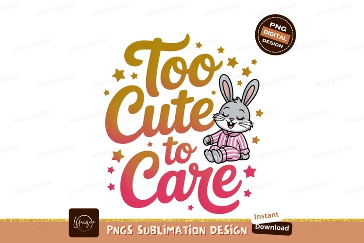 Cute bunny pajamas stars text