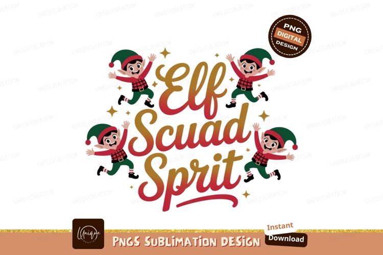 Festive elves joyful squad spirit image