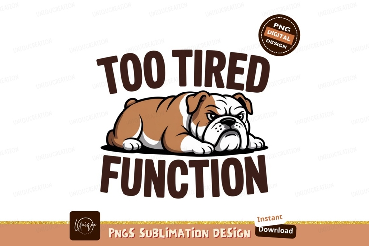 Tired bulldog resting brown white image