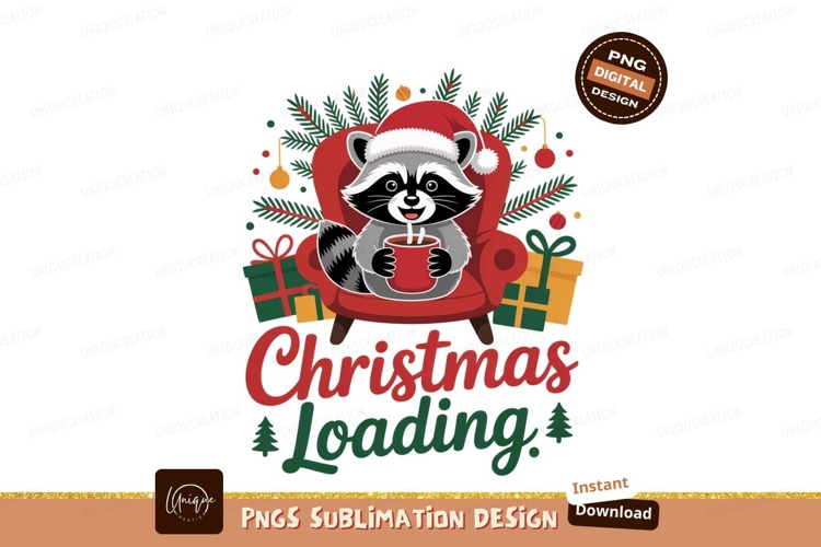 Raccoon Christmas Cozy Drink chair