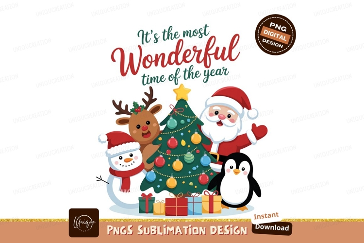 Christmas characters festive celebration santa reindeer