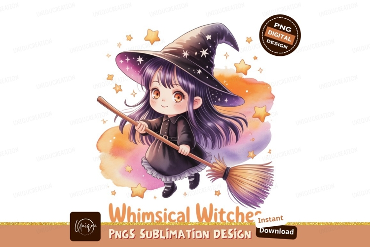 Cartoon Witch Broom Clipart Image 4