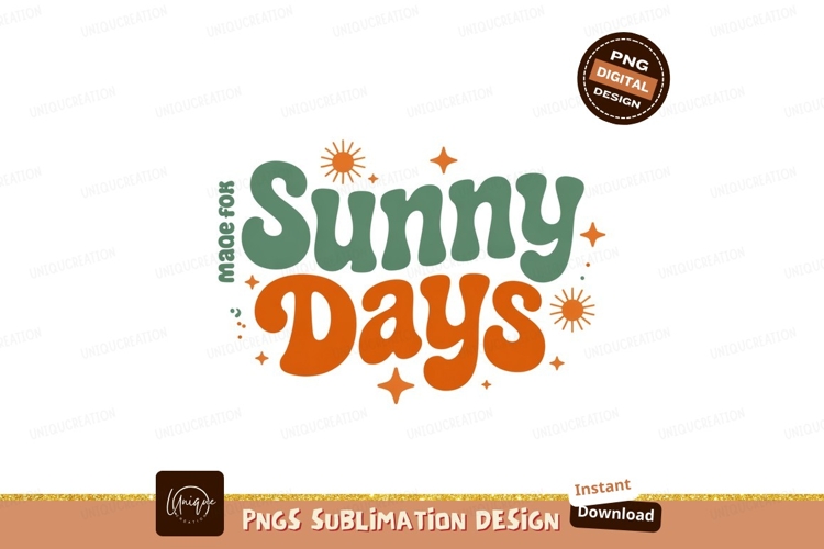 Sunny Days Retro Typography orange