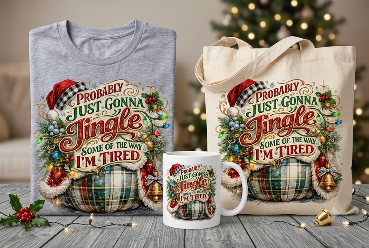 Funny Christmas Jingle PNG, Probably Just Gonna Jingle Some