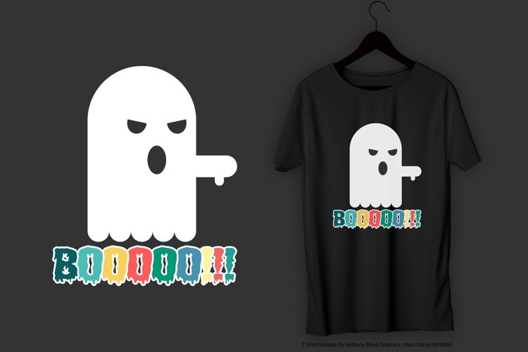 Booooo!!! T-Shirt Design example image 1