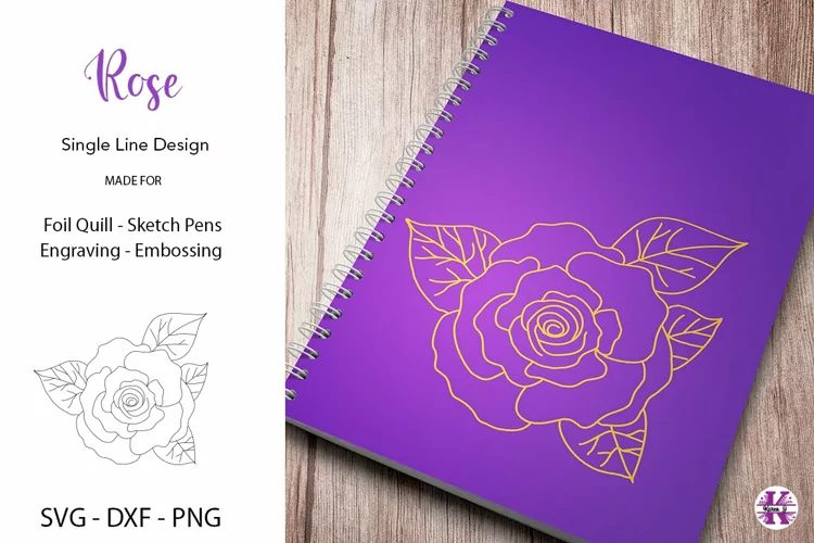Rose SVG for Foil Quill-Engraving- For Crafters