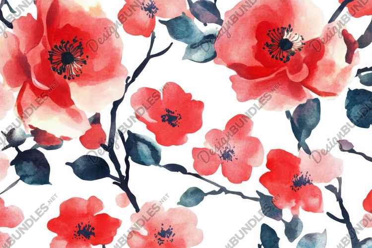 Watercolor Flowers Image 24