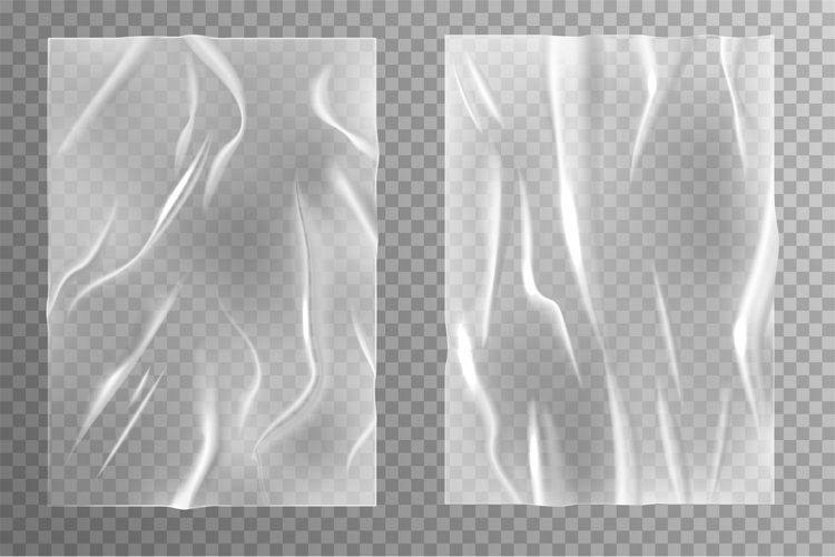 Glued paper. Wrinkled and creased sheets texture, blank crum example image 1