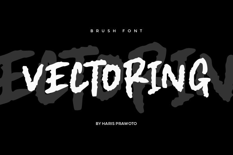 Vectoring Brush Font example image 1