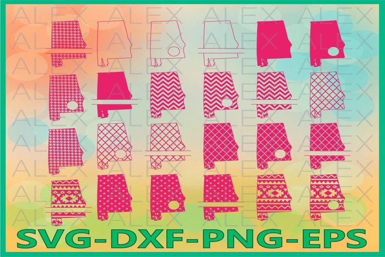 Alabama State SVG, Alabama SVG files for Cricut, Alabama Svg example image 1