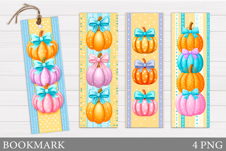 Pumpkin Bookmark Design. Fall Bookmark Printable