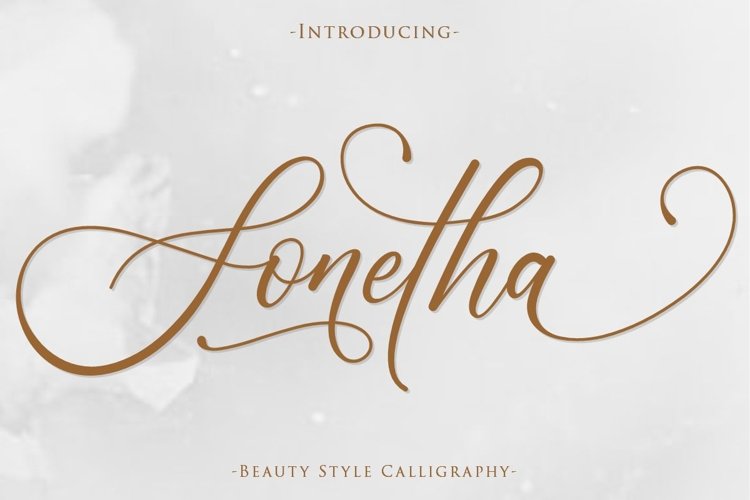 Sonetha | Beauty Style Calligraphy example image 1
