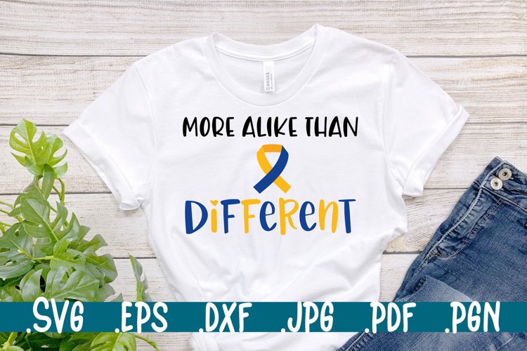 More alike than different svg Down syndrome example image 1