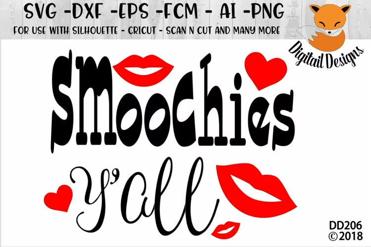Smoochies Y'all Valentine SVG - Valentine's Day SVG