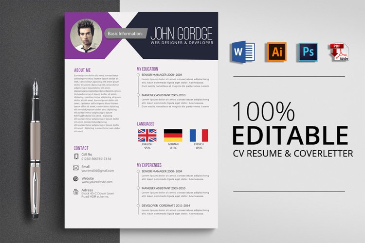 Resume CV Word example image 1