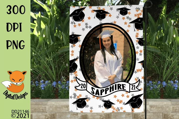 Senior Graduation Garden Flag Sublimation - Graduation Sign