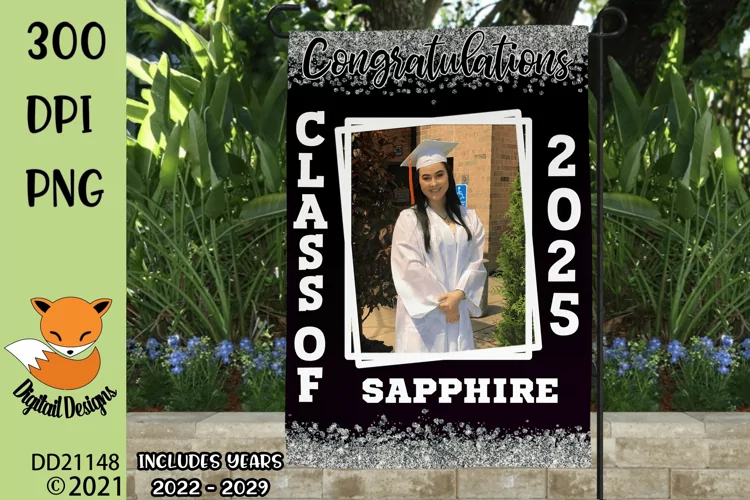 Senior Graduation Garden Flag Sublimation - Graduation Sign