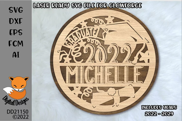 Graduation Sign SVG for Glowforge - Graduation Laser SVG