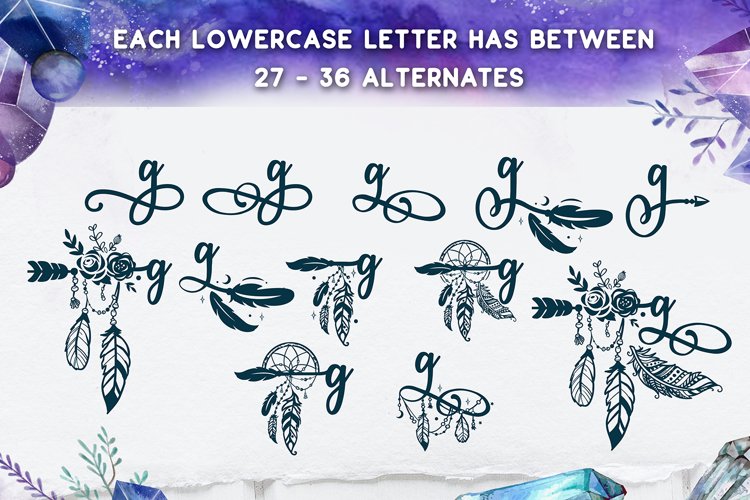 Bohema Spirit font and illustrations