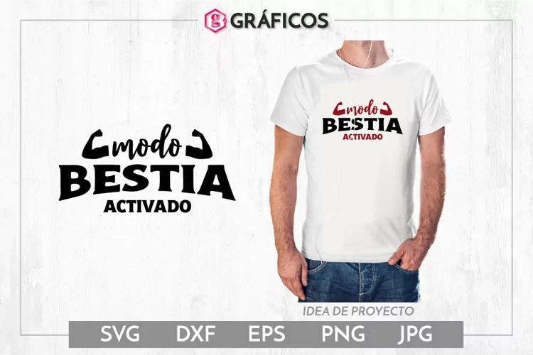 Modo bestia activado SVG - Frases gimnasio