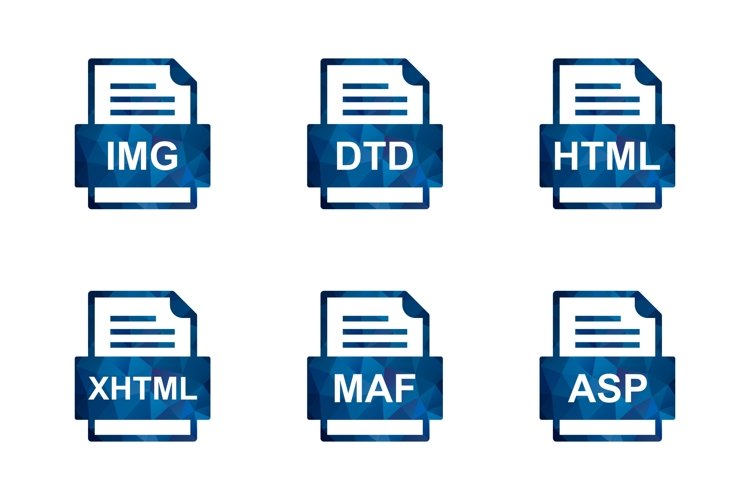 Set Of File Formats Icons example image 1