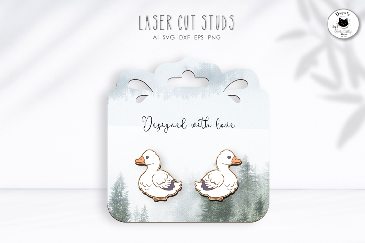 Cute Duck Stud Earrings | Animal Studs