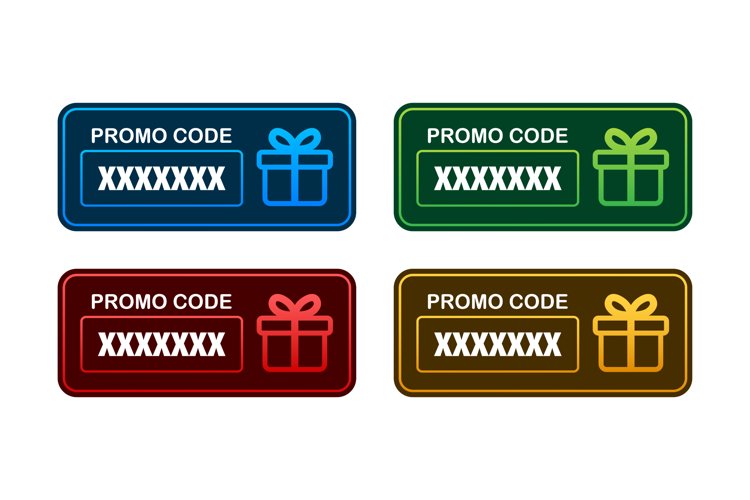 Promo code. Vector Gift Voucher with Coupon Code. Premium eG example image 1